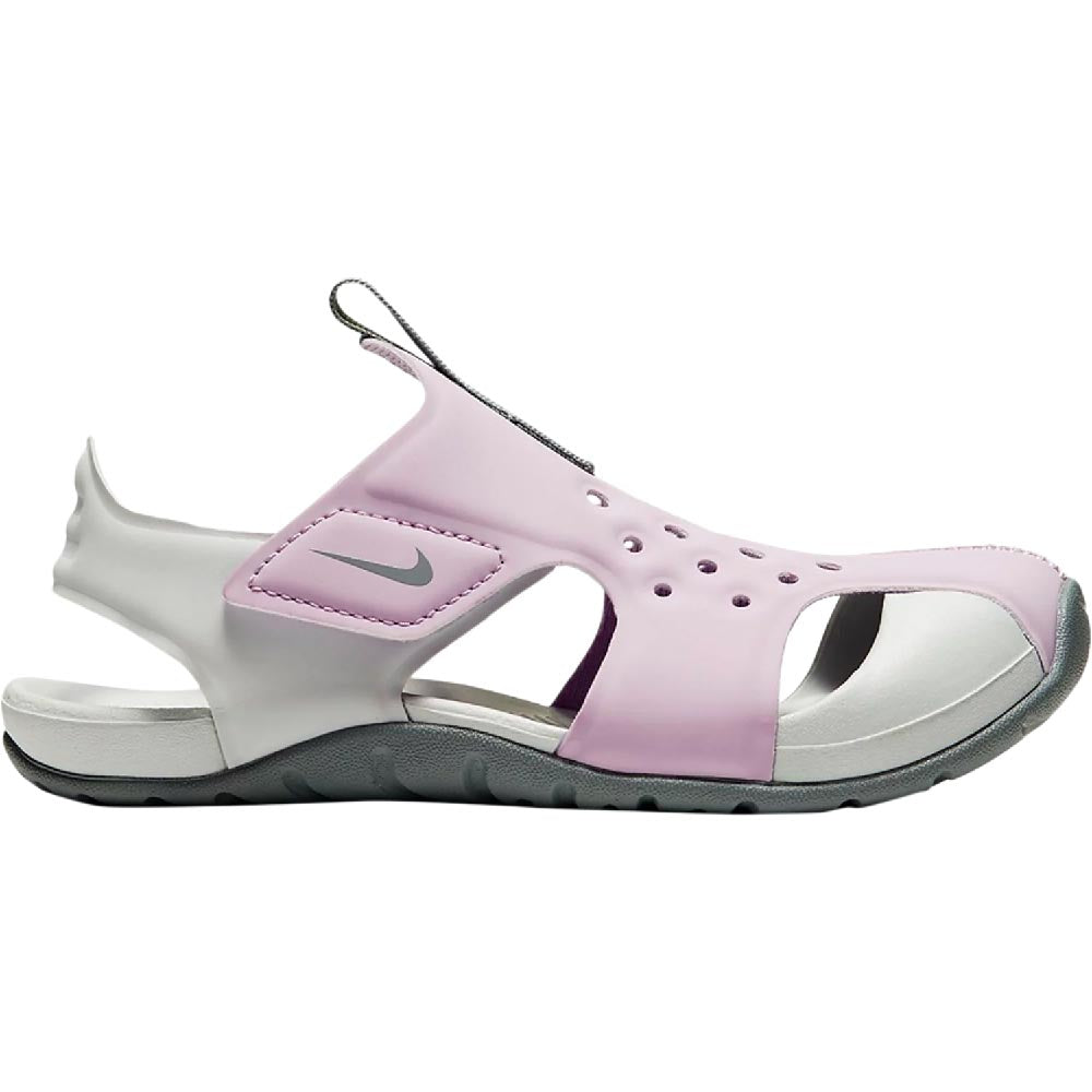 صندل Nike Sunray Protect 2 PS Iced Lilac باللون الأبيض/الوردي