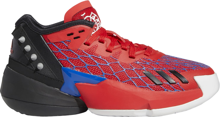 حذاء رياضي Adidas Marvel x D. العدد 4 Big Kid 'Spider-Man'، باللون الأحمر