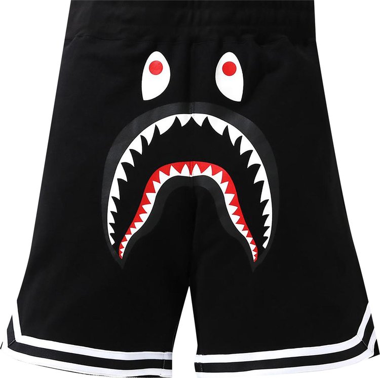 شورت رياضي لكرة السلة من BAPE Shark باللون الأسود، أسود