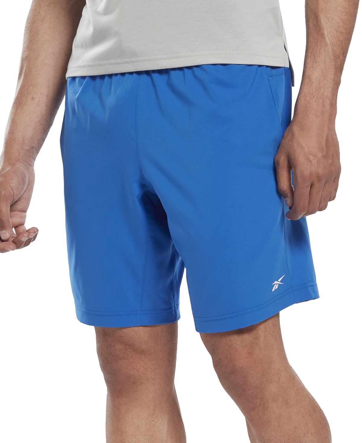 Reebok Men's Regular-Fit Moisture-Wicking 9 Drawstring Shorts, Blue