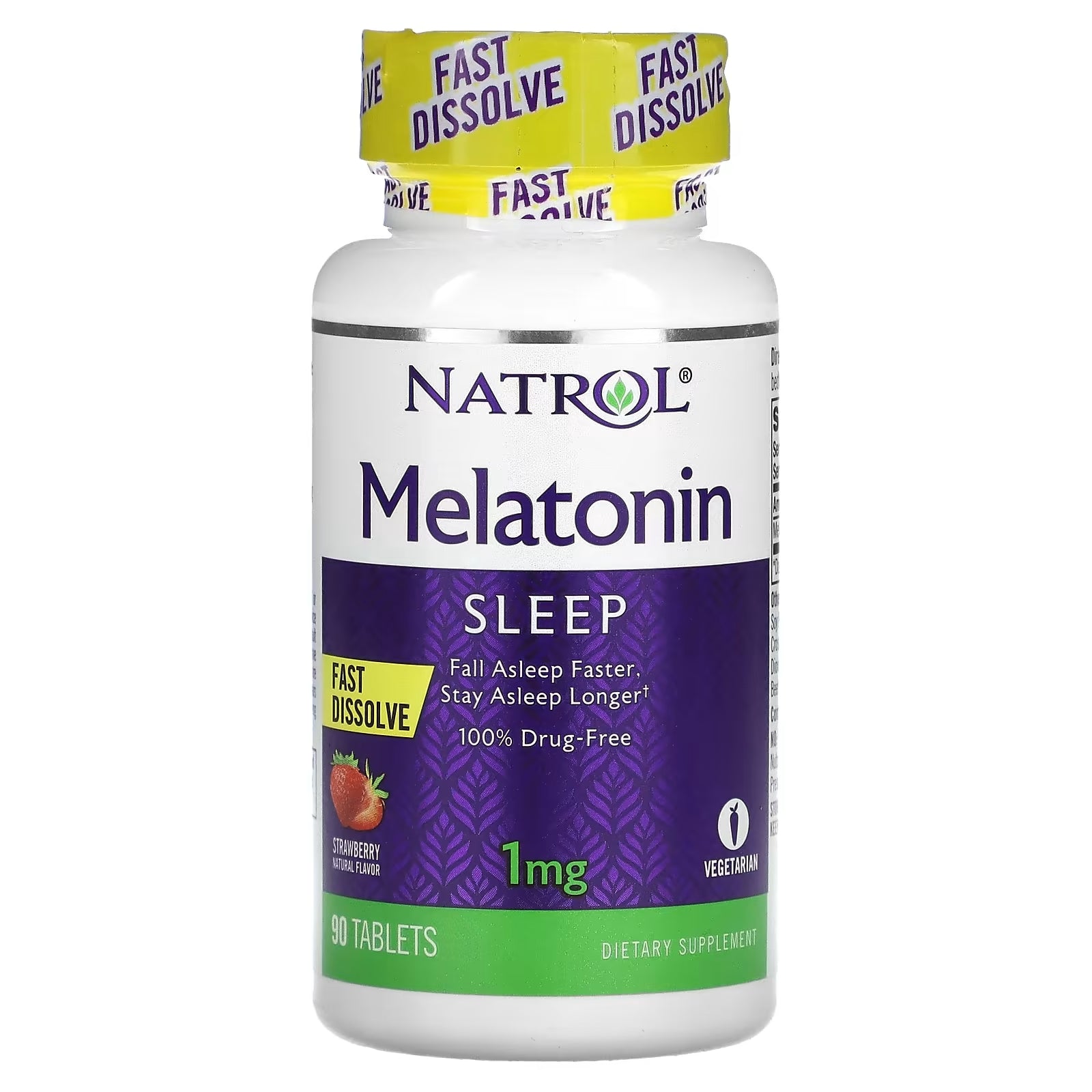 Melatonin Instant Natrol, Strawberry, 90 Tablets