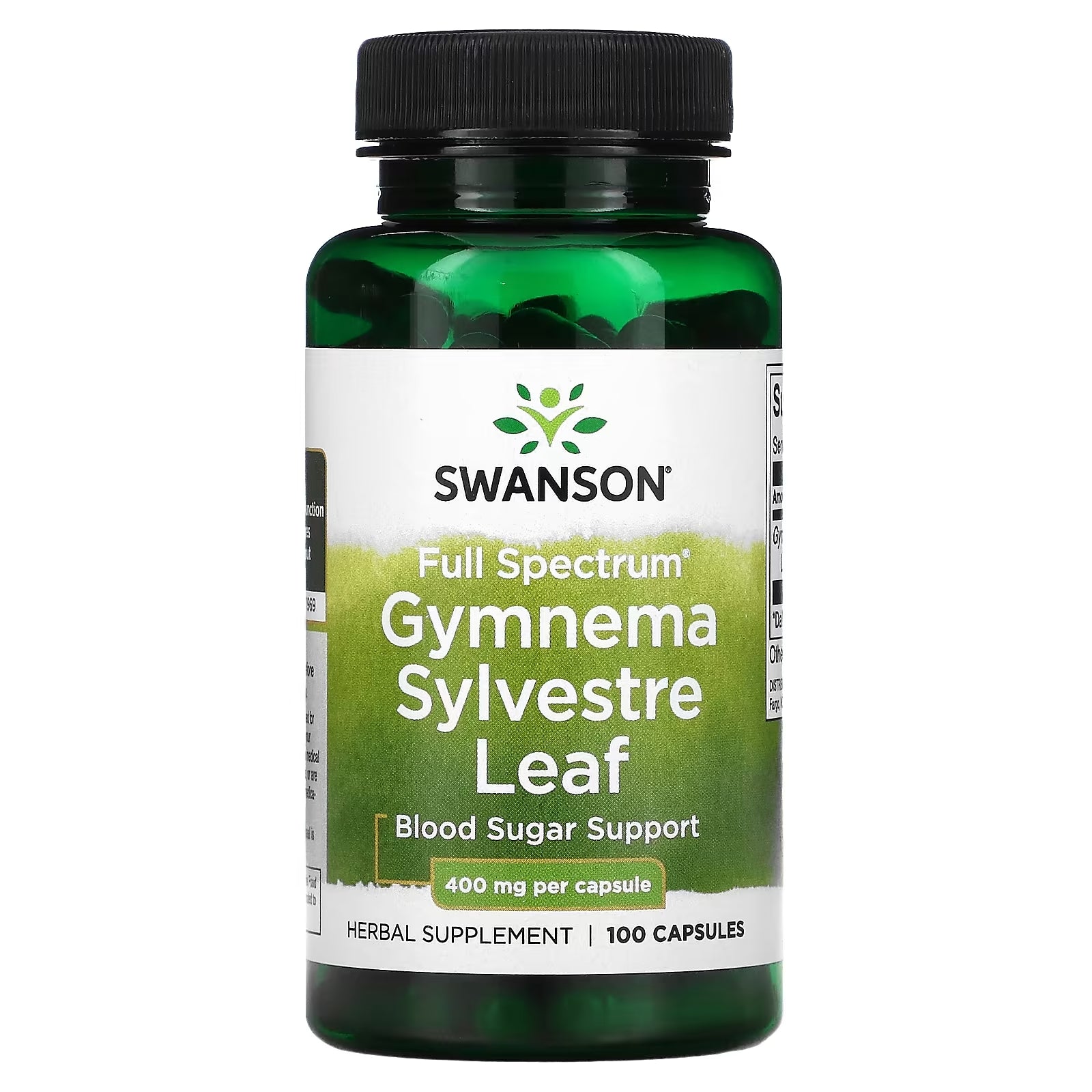 Swanson Gymnema Sylvestre Leaf full spectrum 400 mg, 100 capsules