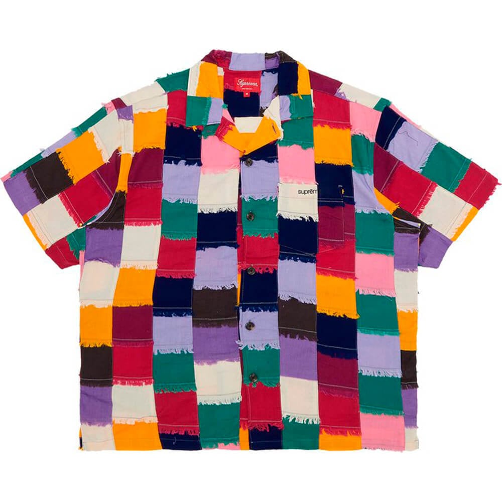 Supreme Patchwork Short-Sleeve Shirt, Multicolor