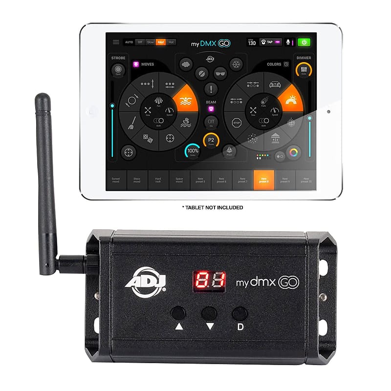 American DJ myDMX Go Wireless Lighting Control System for iPad/Android American DJ American DJ myDMX Go Wireless Lighting Control System for iPad/Android