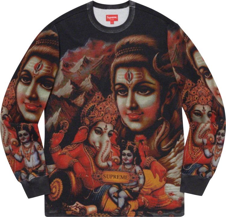 Supreme Ganesh Long-Sleeve Thermal 'Black', black