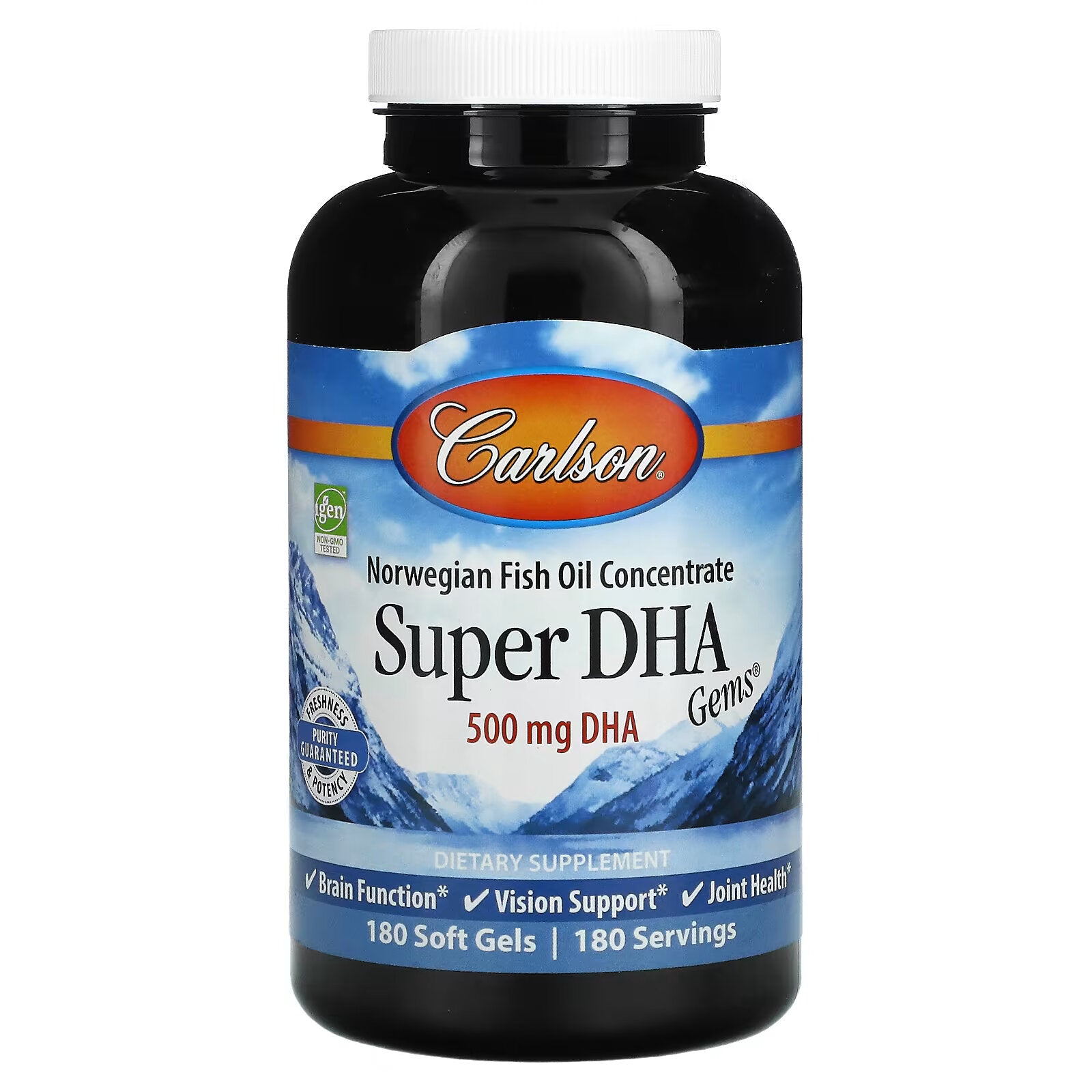 Carlson, Super-DHA Gems, 500 mg, 180 Softgels