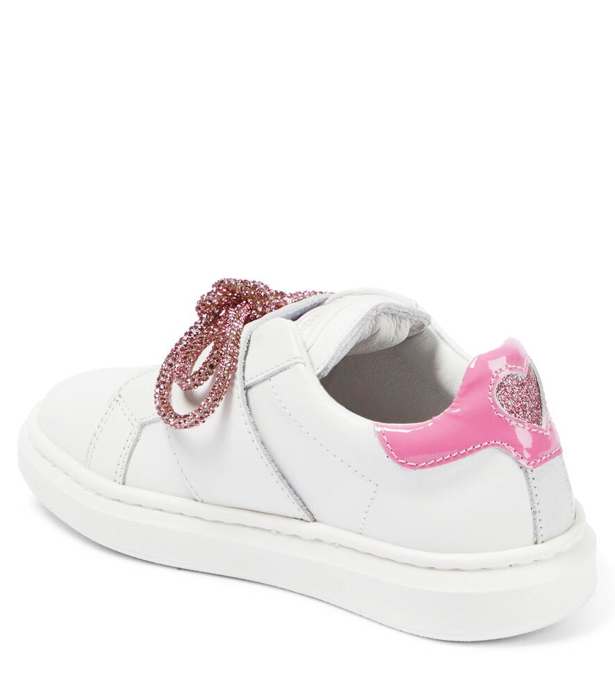 Sneakers with floral applique Monnalisa, pink