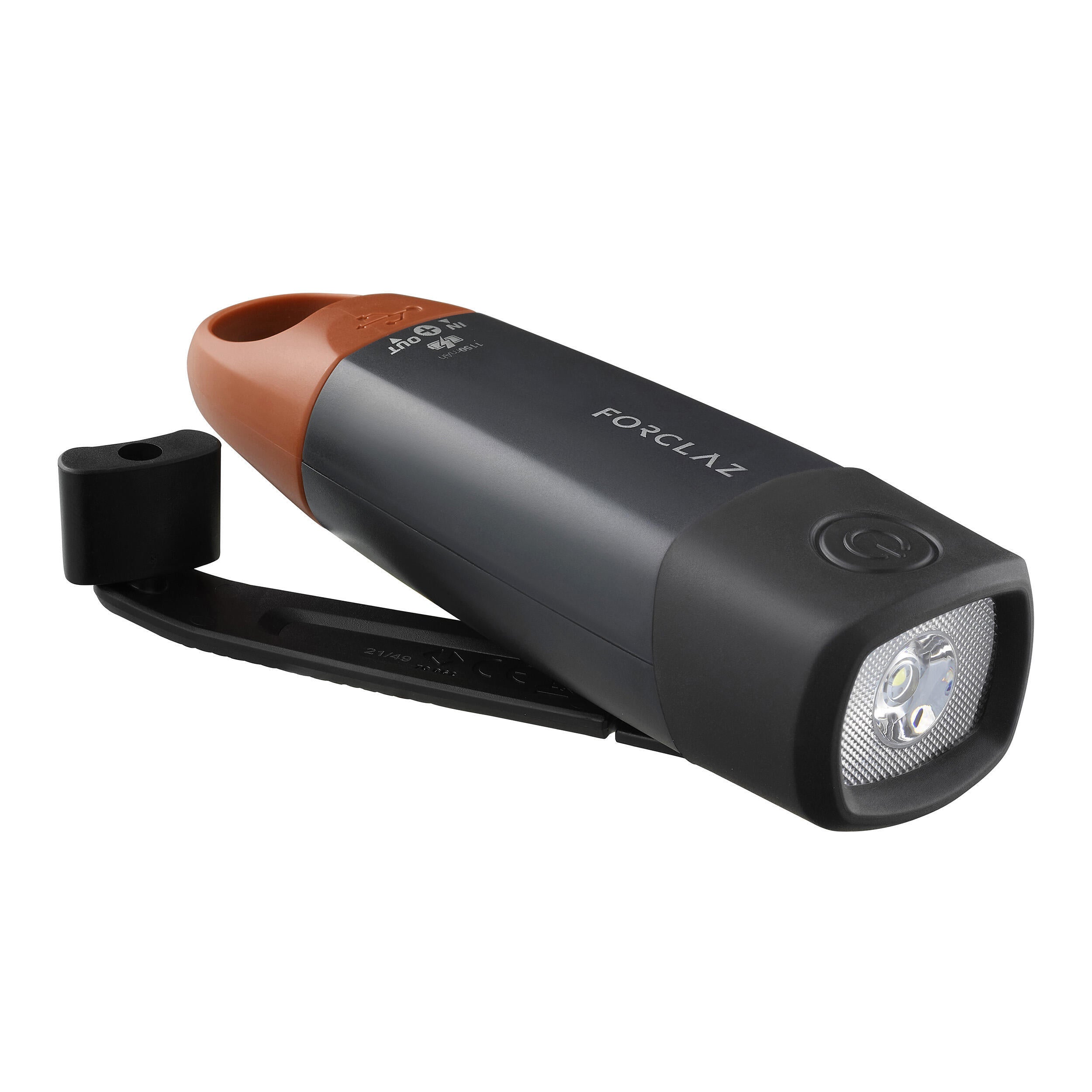 Flashlight Forclaz autonomous DYNAMO 900, black