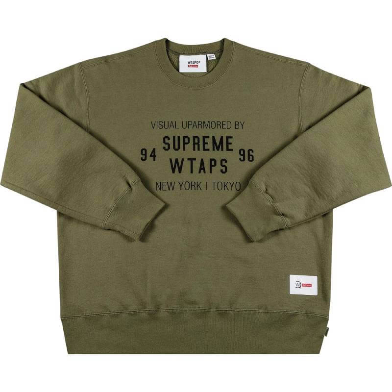 Supreme x WTAPS Crewneck Sweatshirt, olive