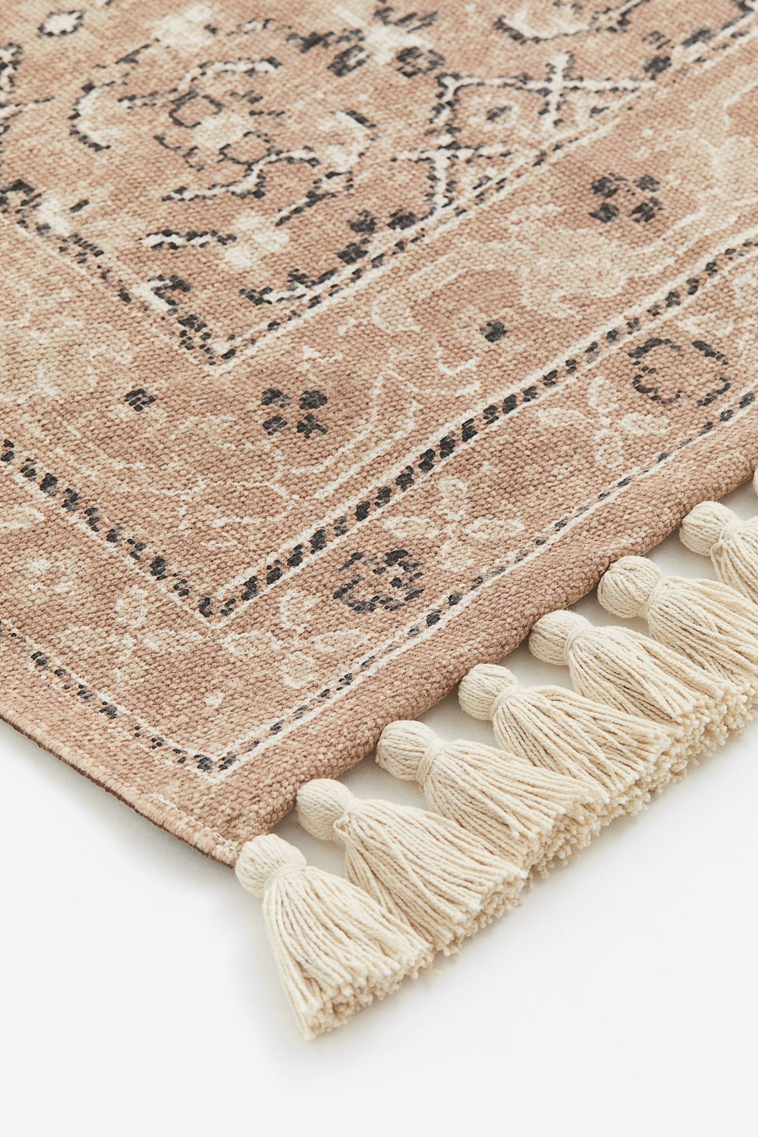 H&M Home Patterned Rug, light pink