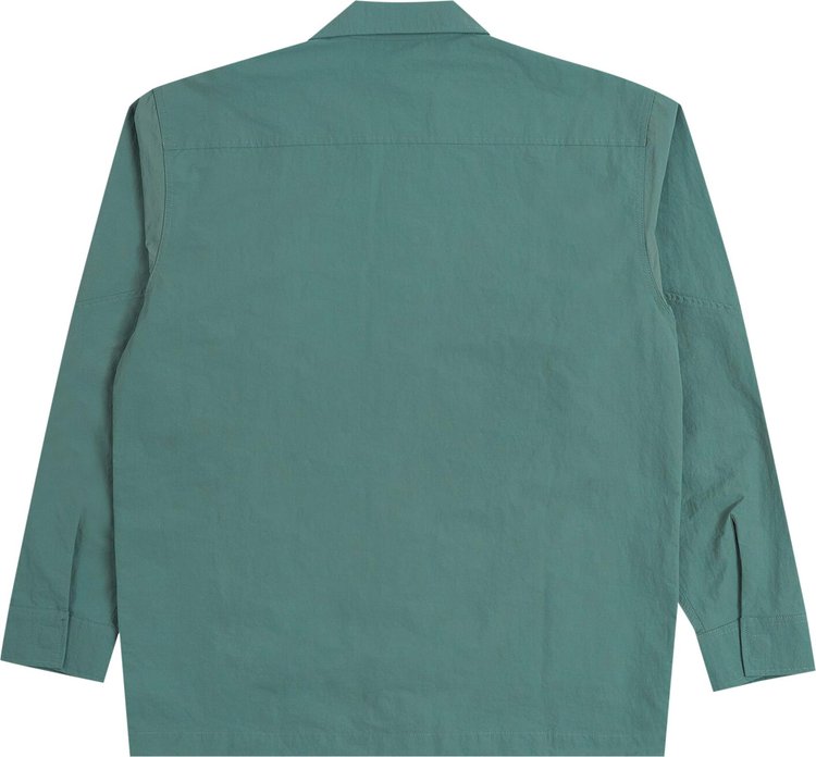 Pleasures Stare Long-Sleeve Overshirt 'Teal', turquoise