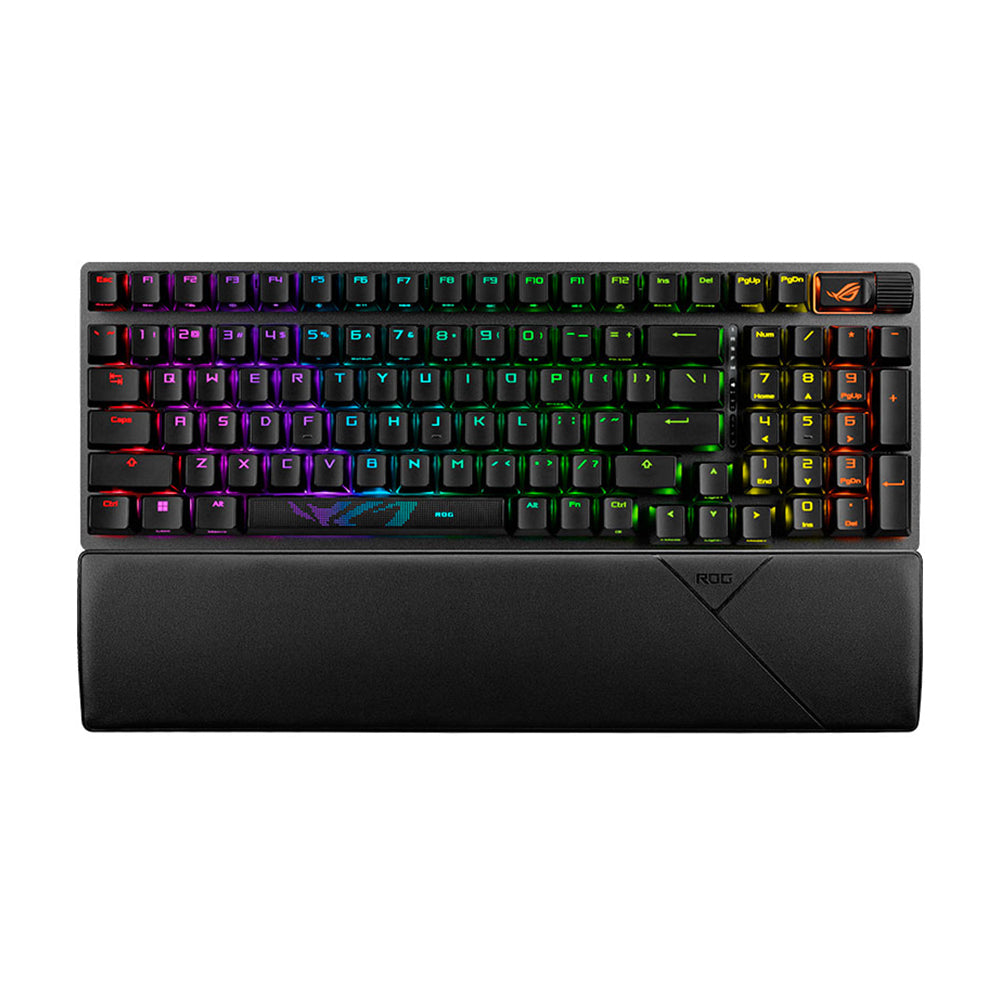 Gaming keyboard Asus ROG Strix Scope II 96, NX Snow white, PBT, black, English layout