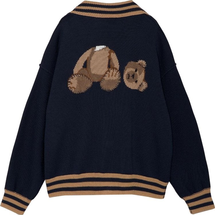 Palm Angels Bear Cardigan 'Black/Brown', black