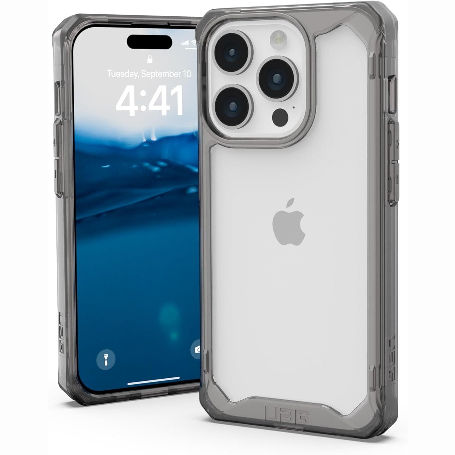 Case UAG Plyo for iPhone 15 Pro, Plyo - Ash