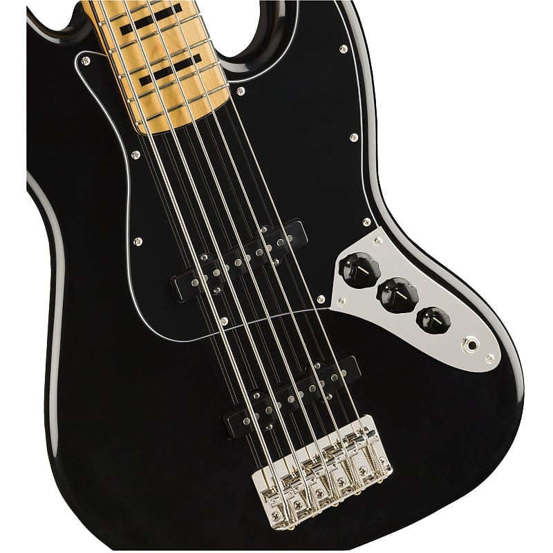 Squier Classic Vibe 70s Jazz Bass V 5-String Bass - Black w/ Maple Fingerboard Vibe 70s Jazz Bass V 5-String Bass - Black w/ Maple Fingerboard