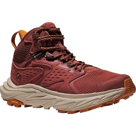 حذاء Anacapa 2 Mid GTX للسيدات من HOKA، لون Hot Sauce/Shifting Sand