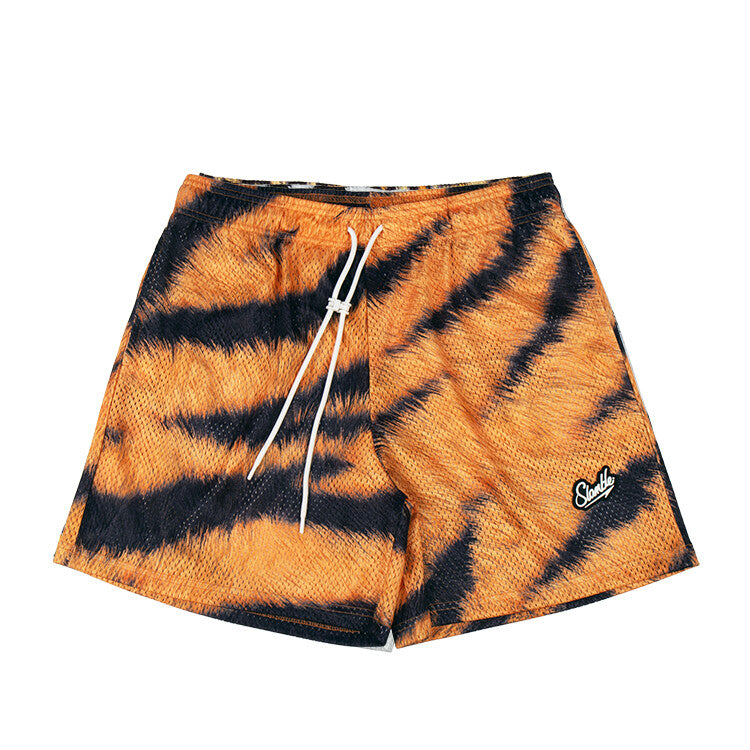 Slamble Unisex Basketball Shorts, Leopard Print