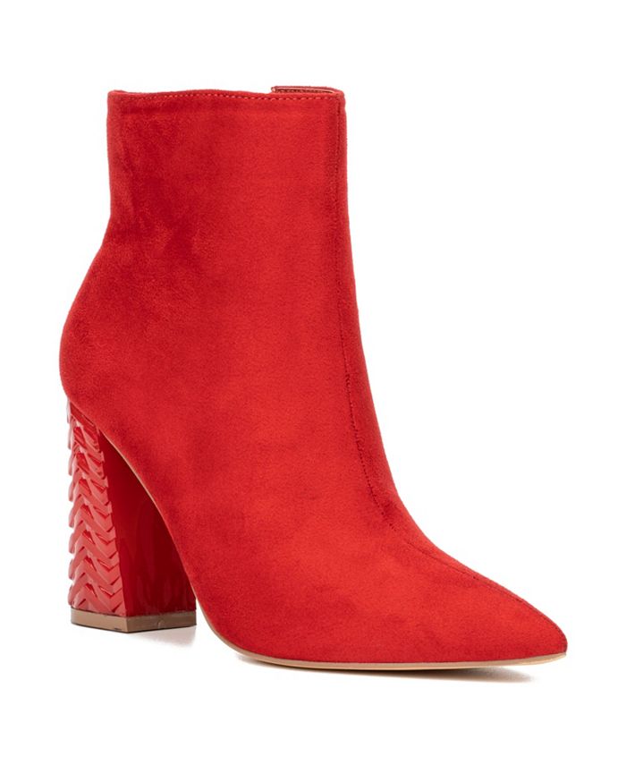 Zhuri New York & Company Women's Ankle Boots, Red