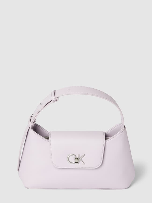 Handbag with label applique, model RE-LOCK Calvin Klein, lilac