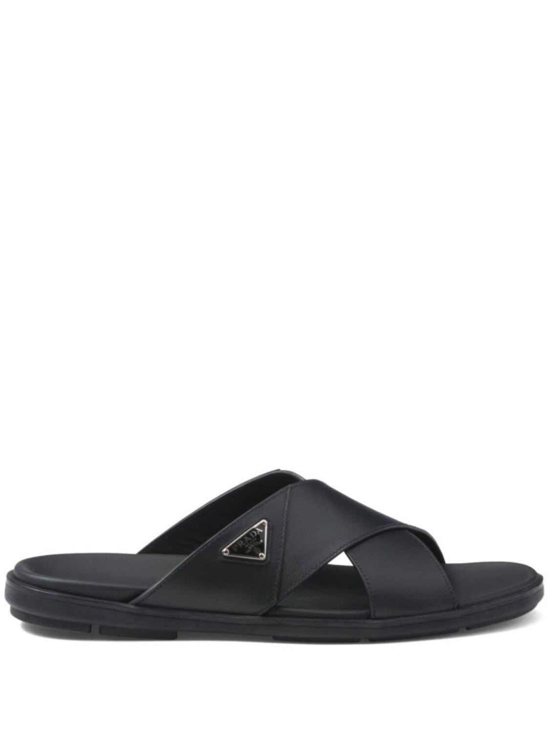 Prada Logo Sandals Black