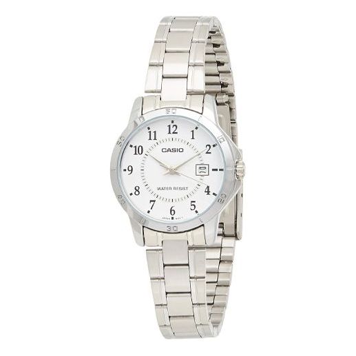 CASIO Quartz Waterproof Silver Analog watch, silver