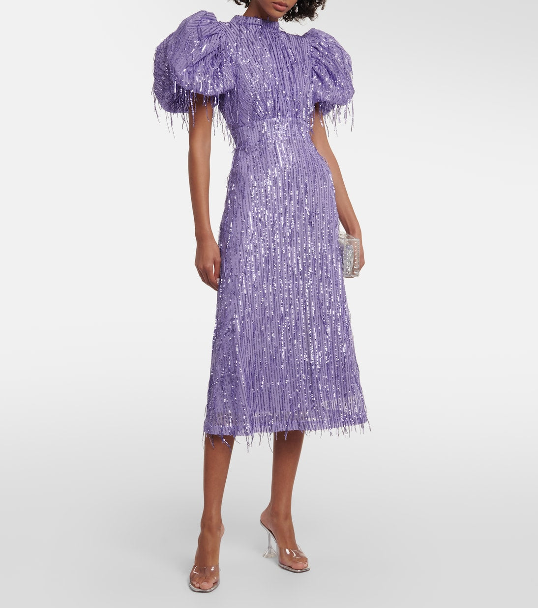 Rotate Birger Christensen noon sequin midi dress, purple