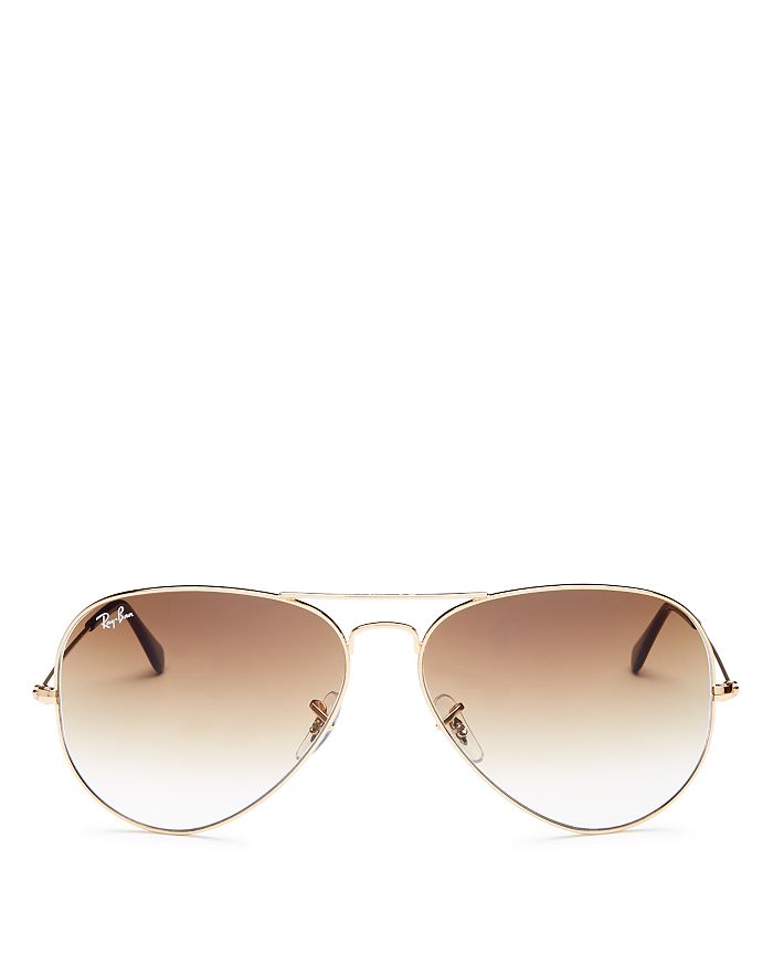 نظارة شمسية أصلية Brow-Bar Aviator مقاس 58 مم من Ray-Ban