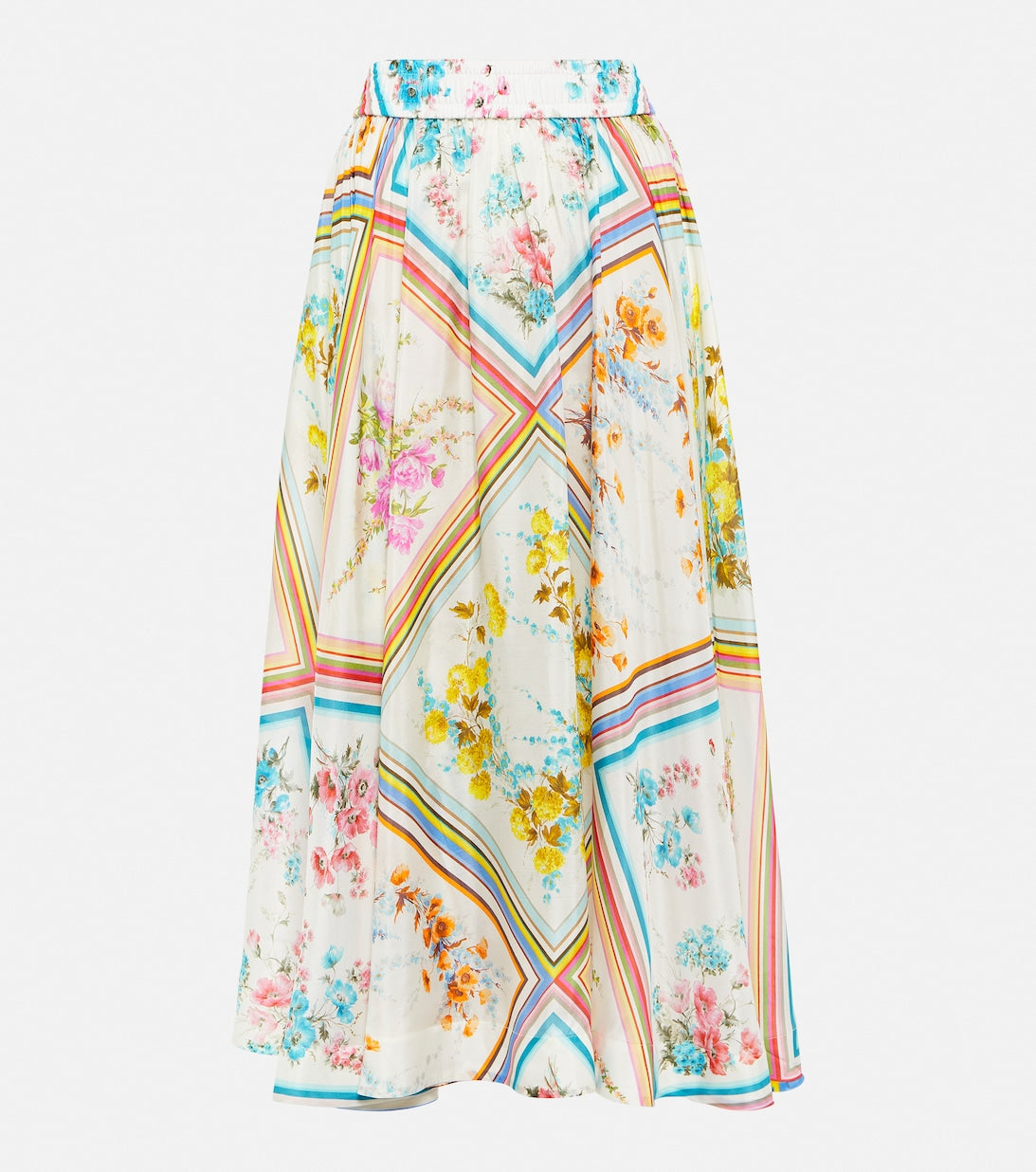 Halcyon midi skirt with floral print ZIMMERMANN, multicolor