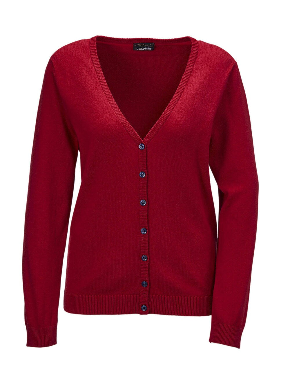 Knitted cardigan Goldner, red