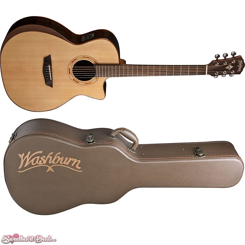 Washburn Comfort Series Acoustic Guitar | WCG20SCE Acoustic Electric Guitar with Case