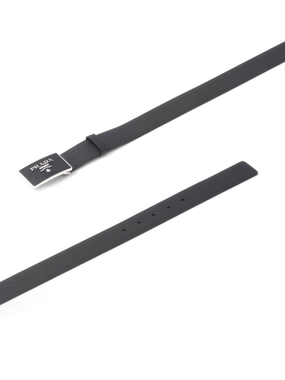 Prada Saffiano Leather Belt, Black