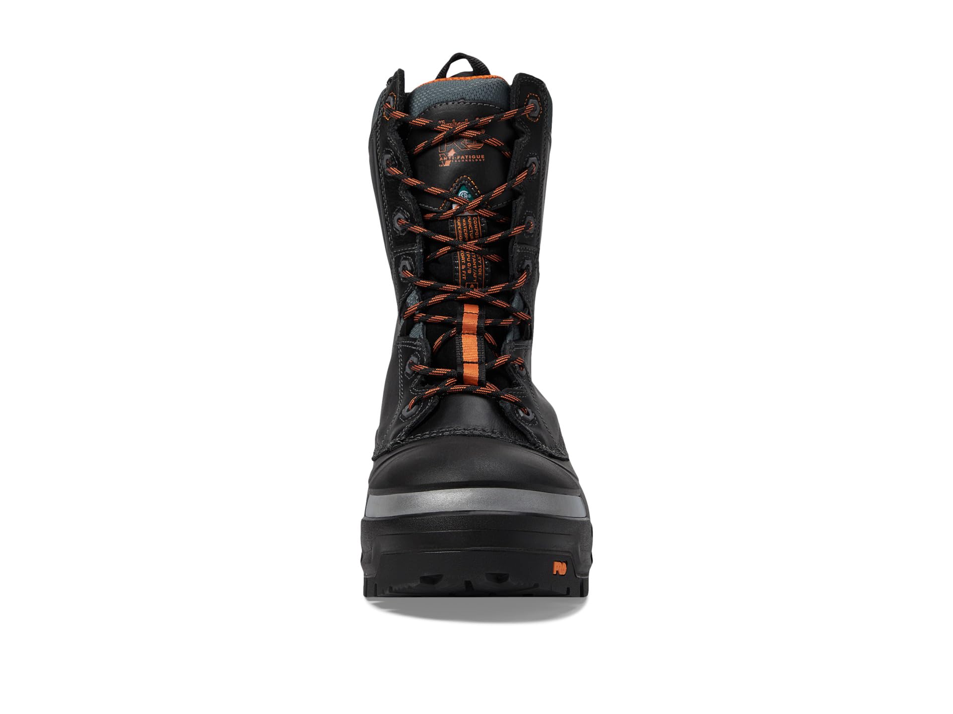 حذاء Timberland PRO Pac Max 10" Composite Safety Toe معزول ومقاوم للماء، أسود/برتقالي