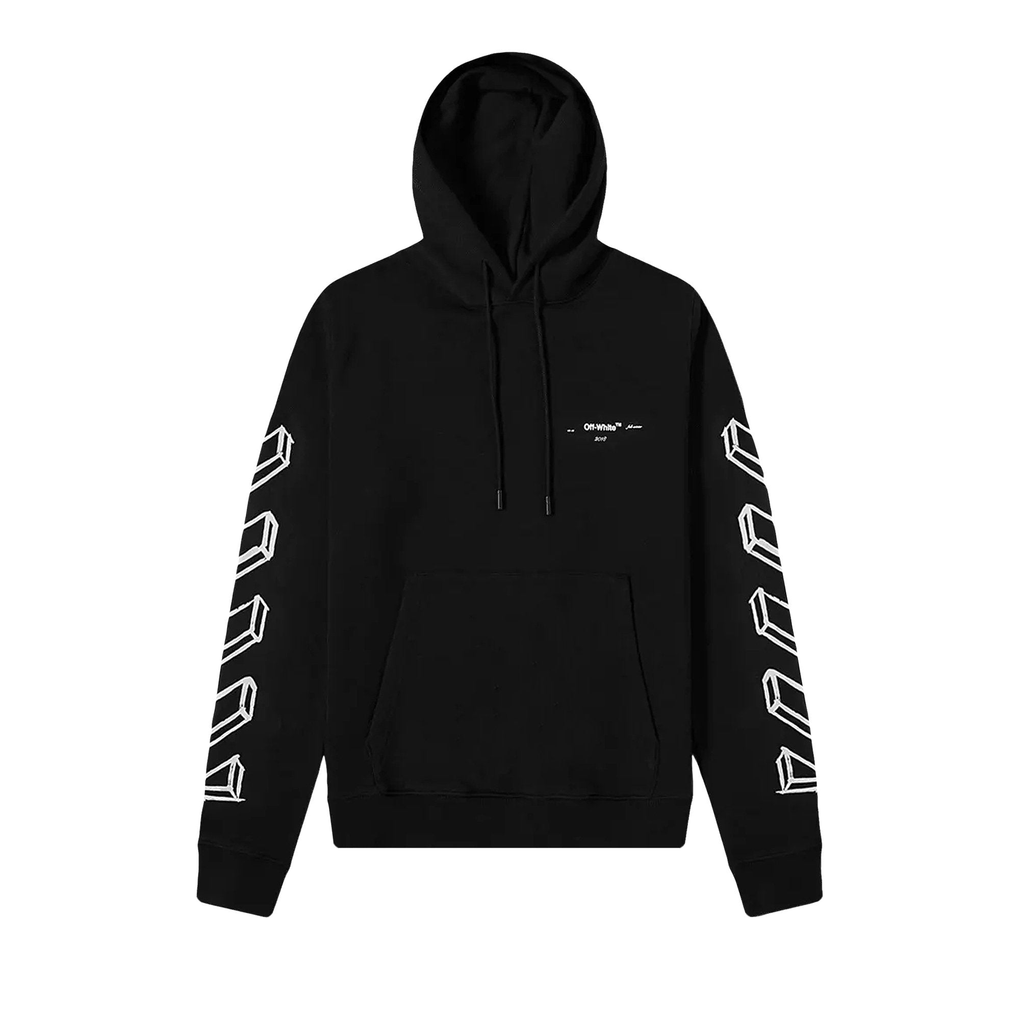 Off-White Sweatshirt with Diagonal Arrows, Black