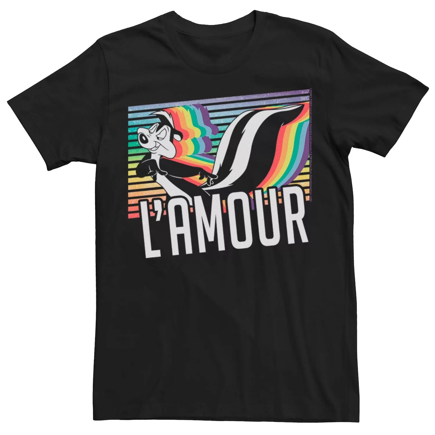 Looney Tunes Pride Pepe Le Pew L'Amour Adult Licensed Character T-Shirt