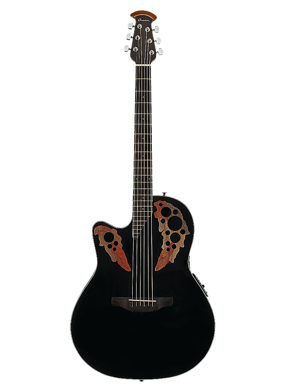 Acoustic Guitar Ovation CE44L-5 Celebrity Elite Mid Depth Solid Spruce Top Nato Neck 6-String Acoustic-Electric Guitar w/Gig Bag For Left Handed Players