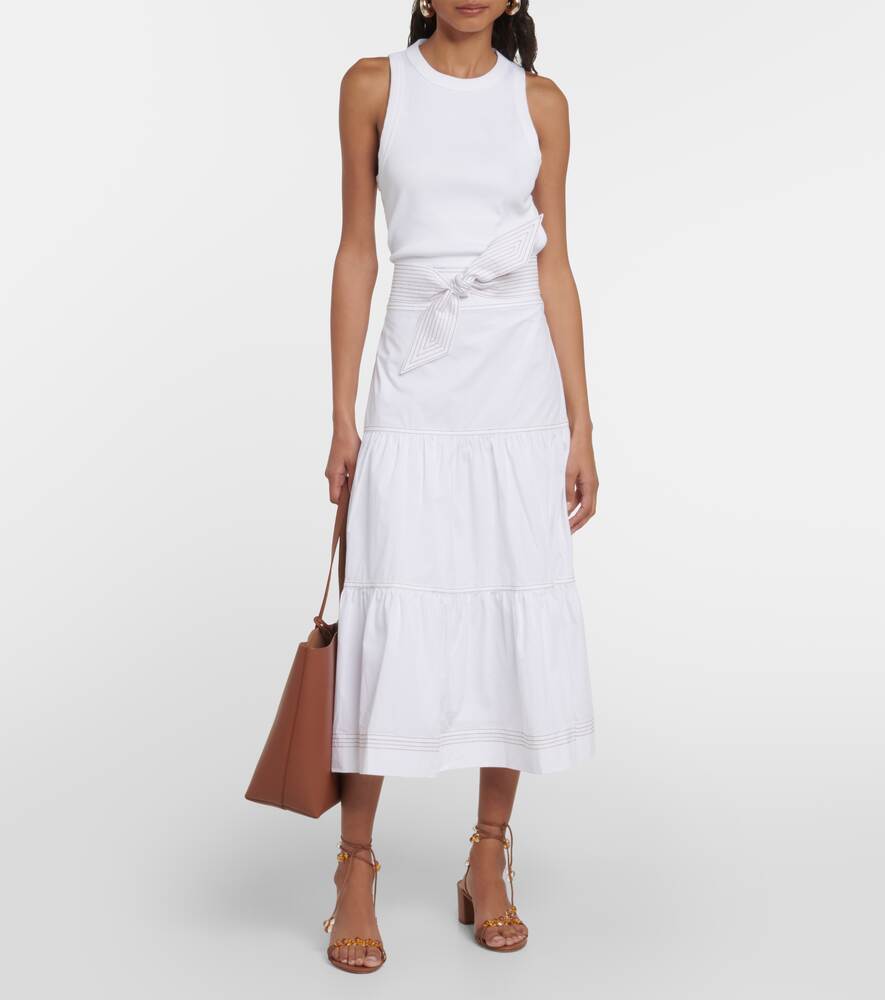 Austyn cotton blend maxi dress VERONICA BEARD, white