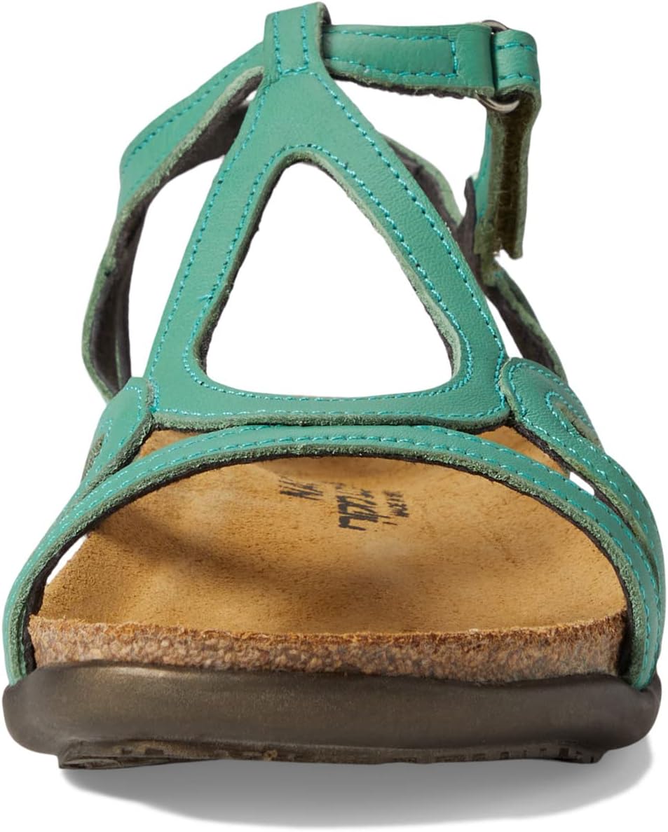 Dorith Naot Flat Sandals in Soft Jade Leather