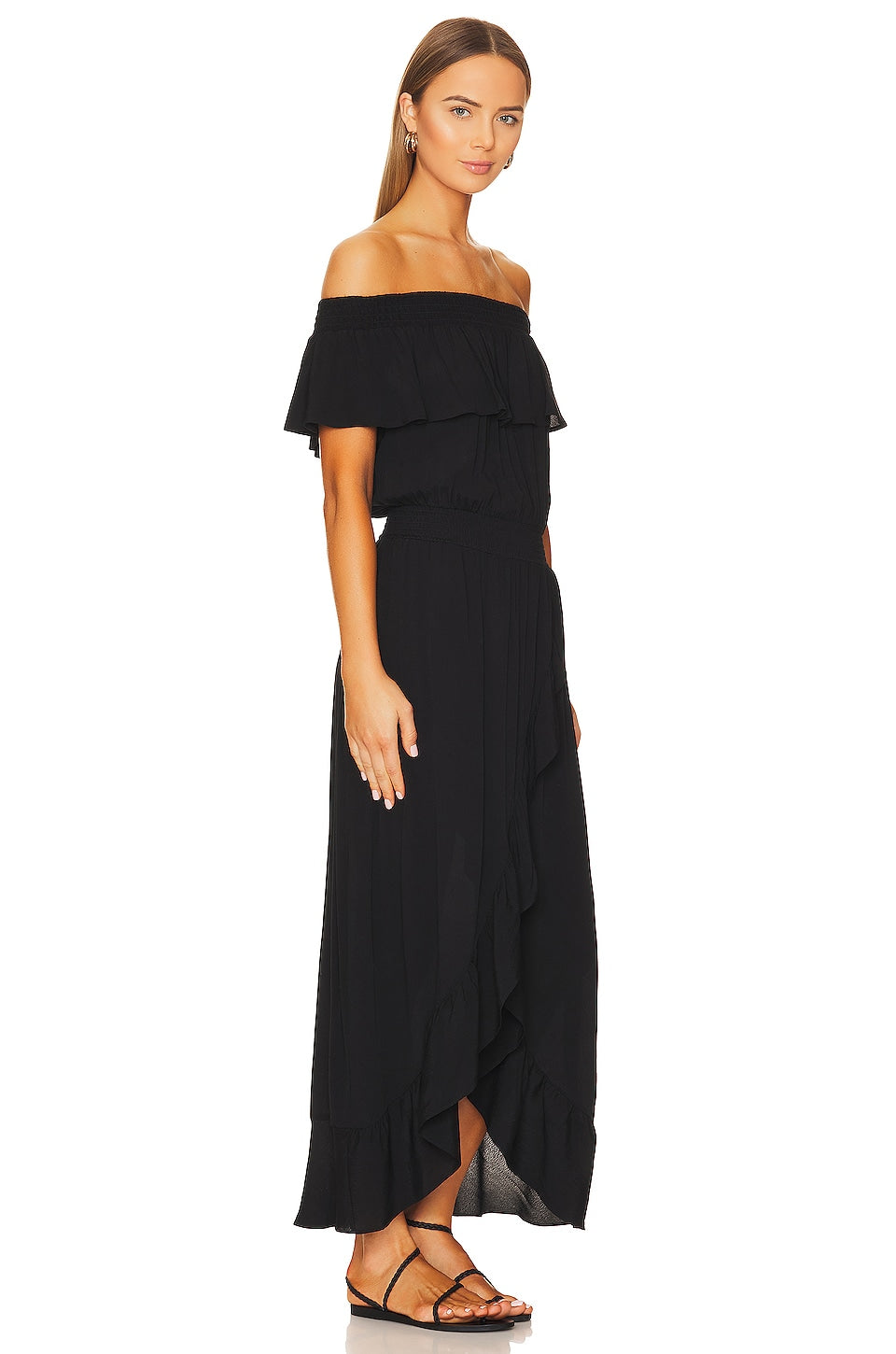 Bobi BLACK Ruffle dress, black