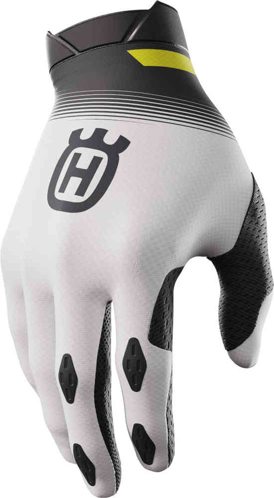 Aerolite Husqvarna Limited Edition 2023 Shot Motocross Gloves, Black and White