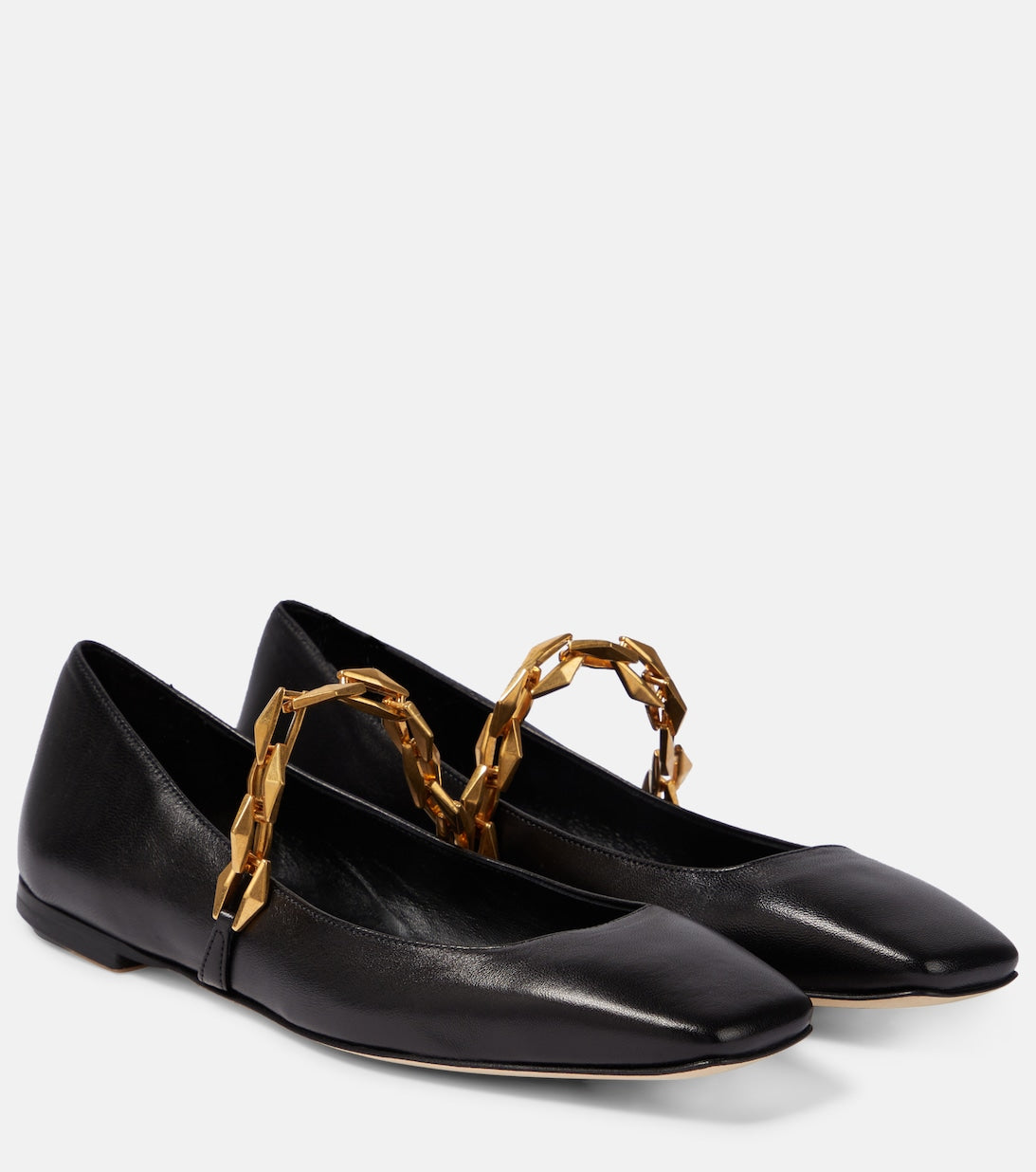 Jimmy Choo Tilda leather ballerinas, black