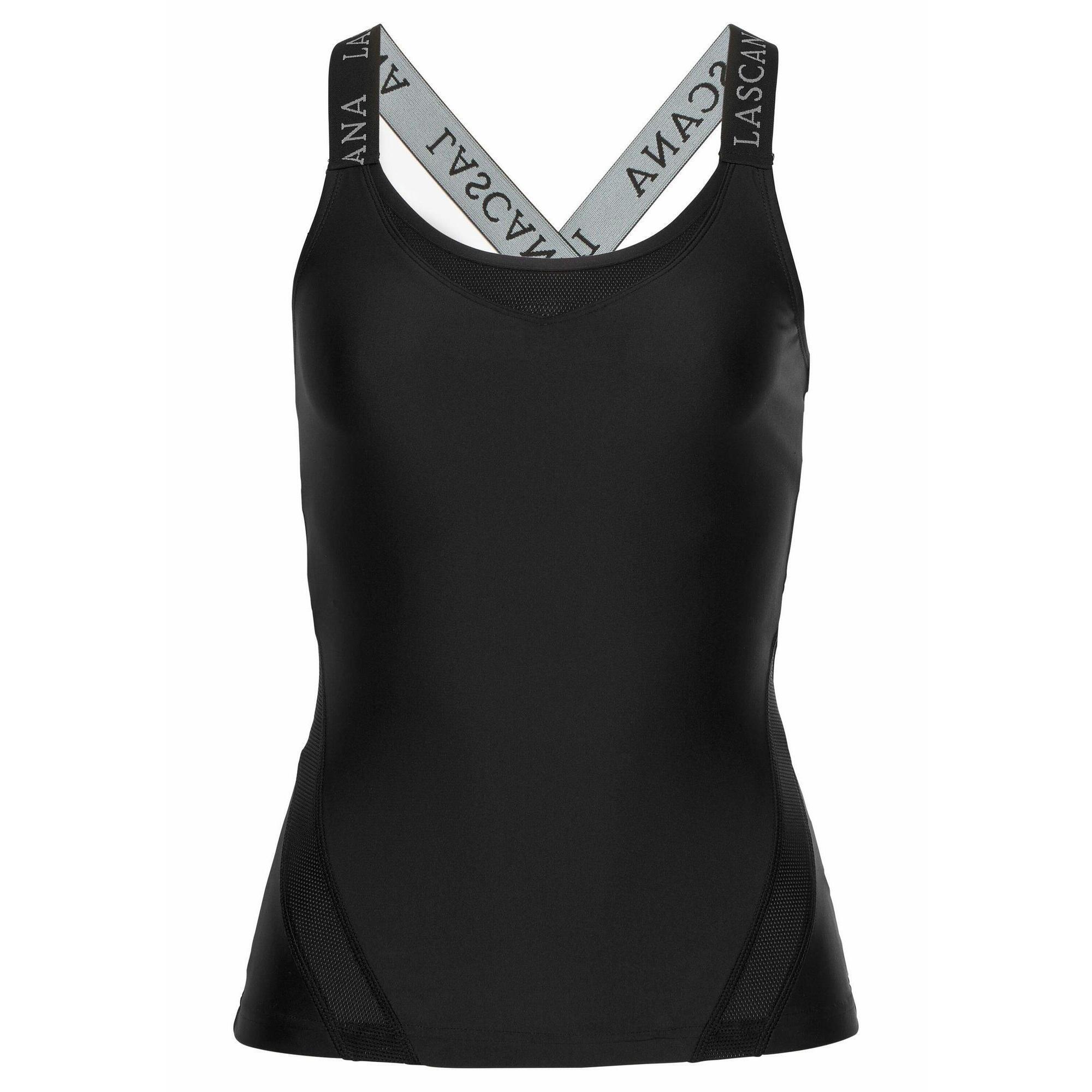 women's T-shirts LASCANA ACTIVE, black