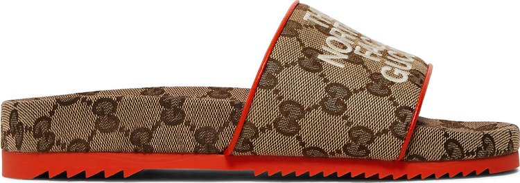 Sandals The North Face x Gucci Wmns Slide Beige Orange Monogram, beige