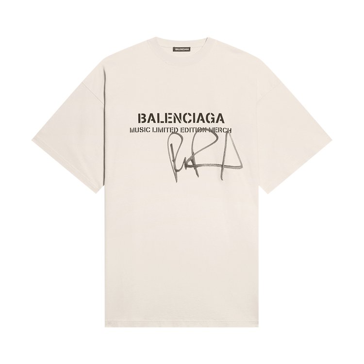 Balenciaga Oversized T-Shirt 'Chalky White/Washed Black', White