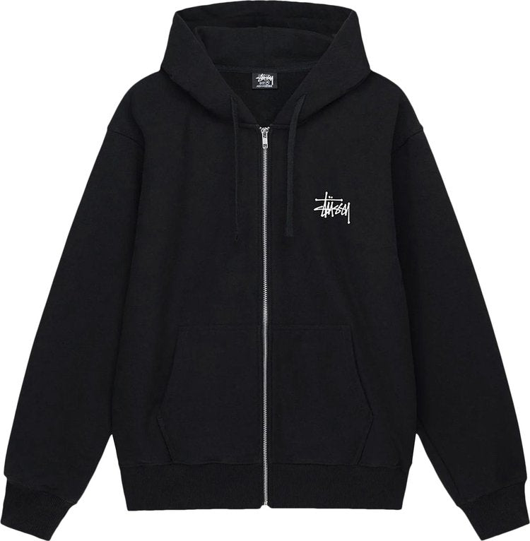 Stussy Basic Zip Hoodie 'Black', black