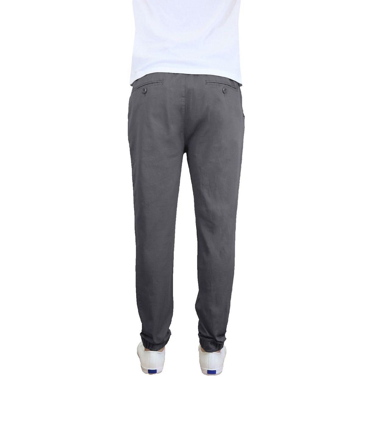 Galaxy By Harvic Men's Basic Stretch Twill Joggers, Dark Gray