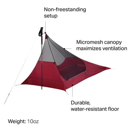 Mesh house Thru-Hiker 1 MSR, red