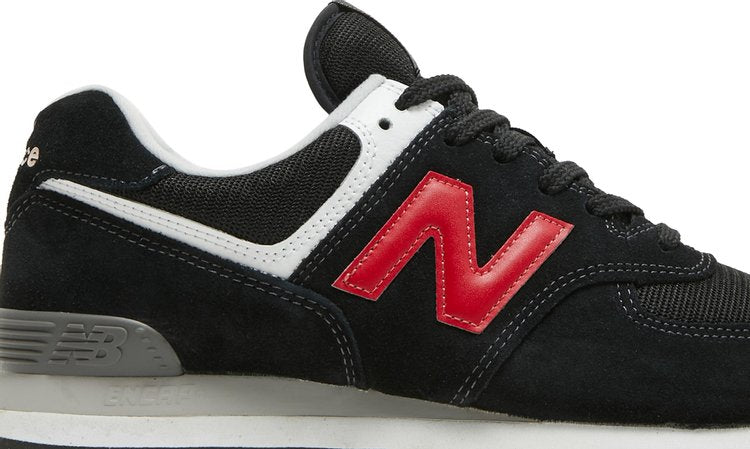 New Balance 574 sneakers, black/red/gray