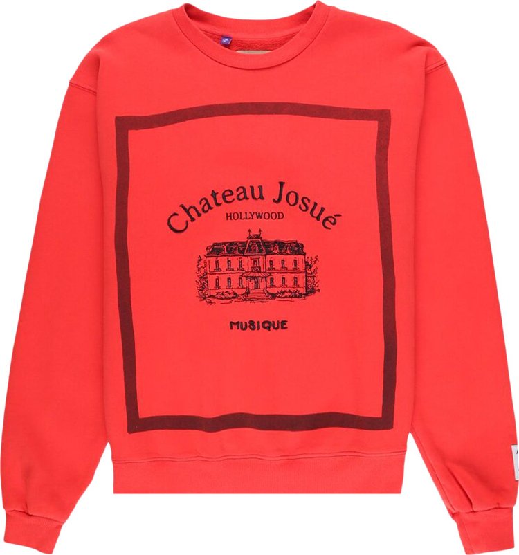 Gallery Dept sweatshirt. Musique Crewneck 'Red', red