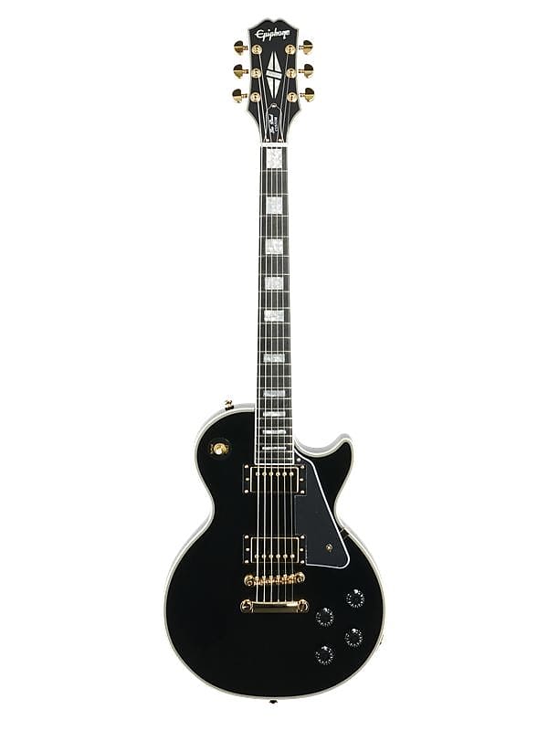 جيتار Epiphone Les Paul مخصص باللون الأسود والذهبي EILC EBGH1