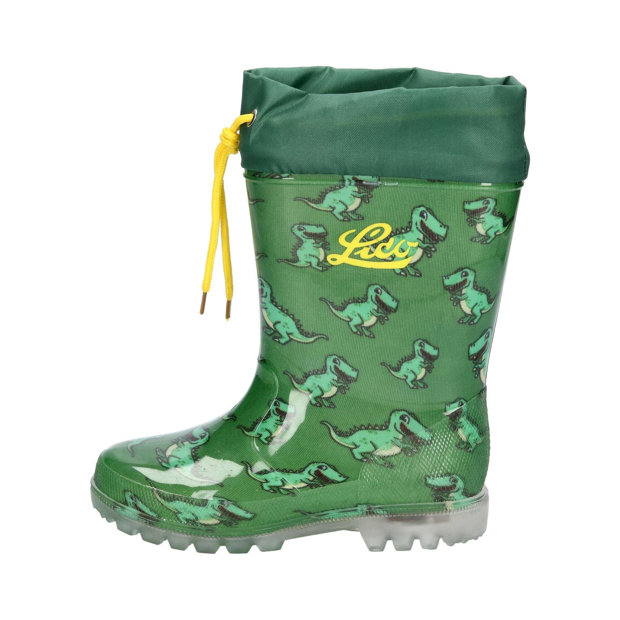 Green rubber boots Rubber boots for boys Power Blinky LICO, green